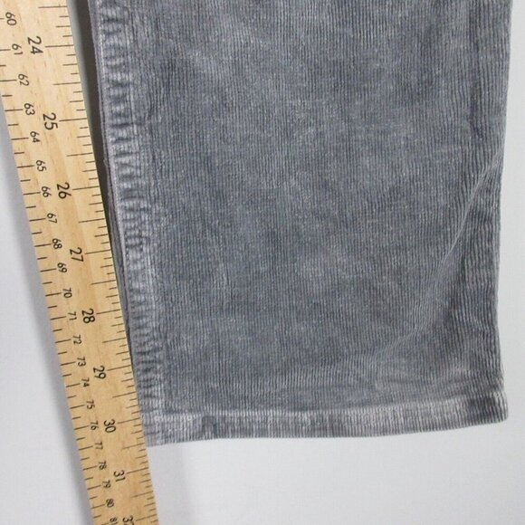 Gramicci Straight Leg Corduroy Pants Women Size 4 Mid Rise Zip Casual Gray 494 - Picture 13 of 14